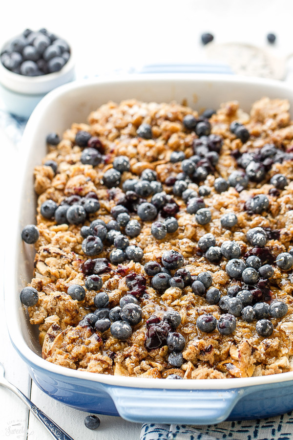 Blueberry French Toast Casserole makes the perfect easy weekend breakfast1 e1449301335349