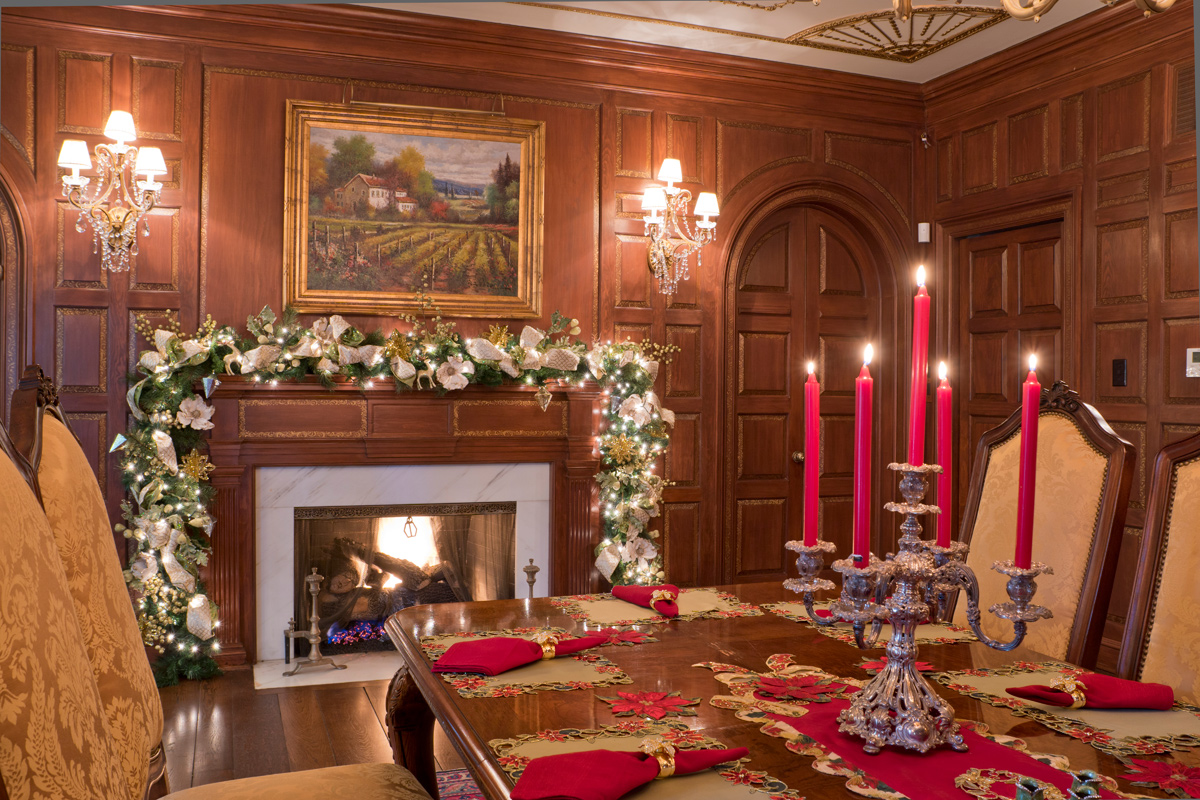 Adding Holiday Sparkle To A Grand Estate