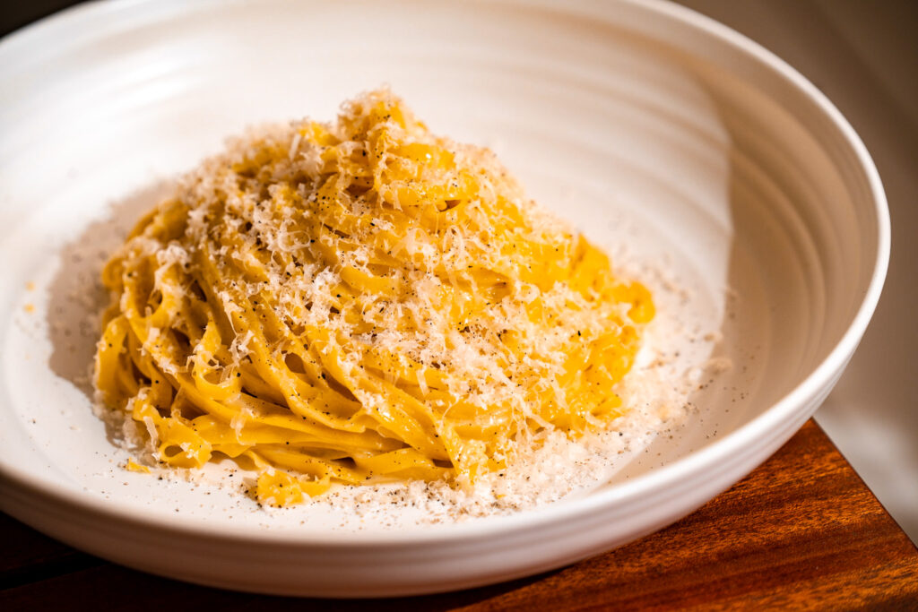 handmade spaghetti at Allora Italian restaurant in San Antonio