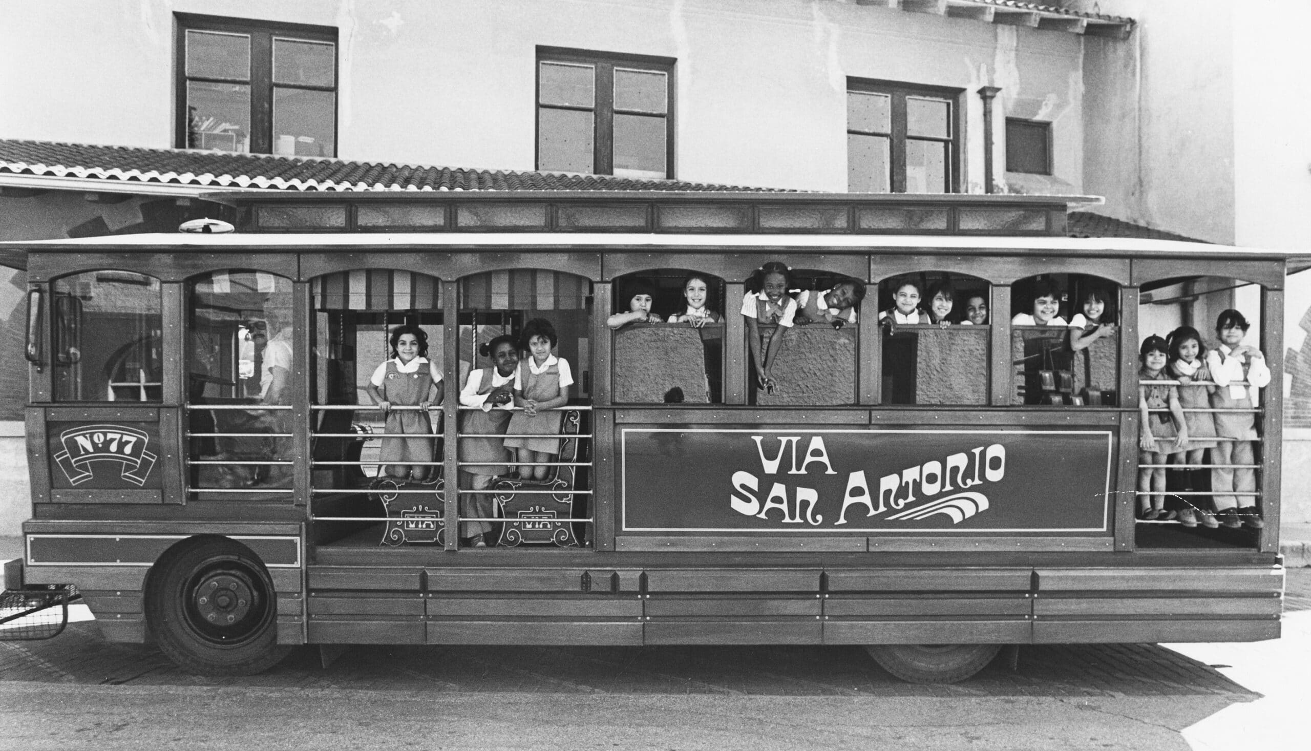 Girl Scouts on the Trolley