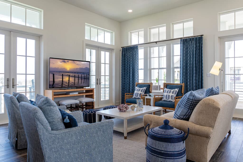 Living room coastal home
