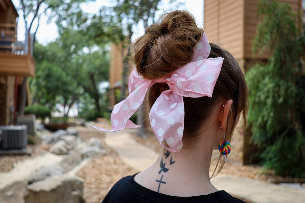 Summer Hairdo with Pink Bow