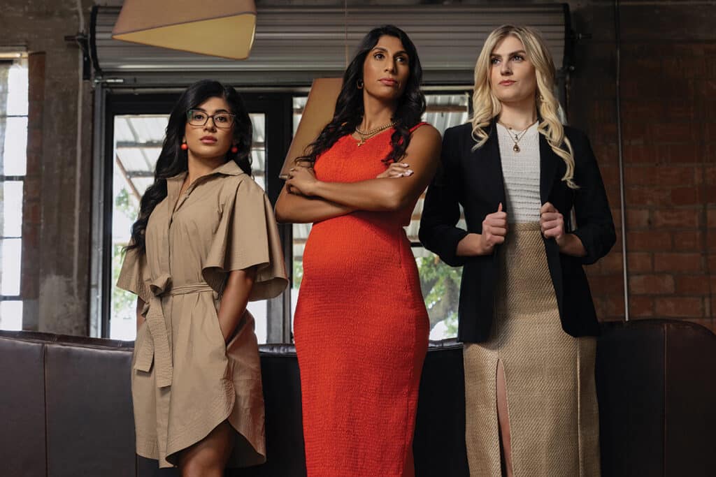 Three women in office fashion 4