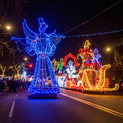 Night time Christmas parade