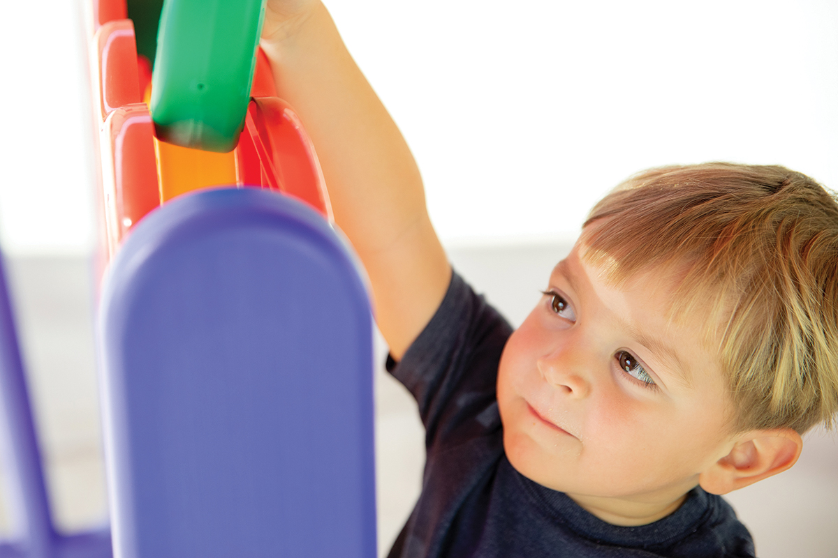 Little boy playing with blocks Little boy playing with blocks